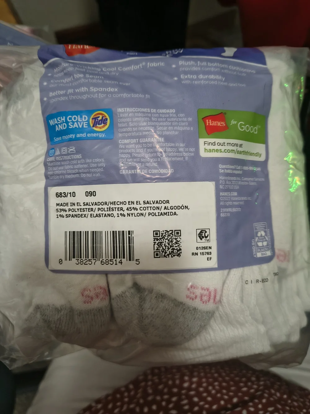 Hanes Women's White Crew Socks - Value Pack 10 Pr